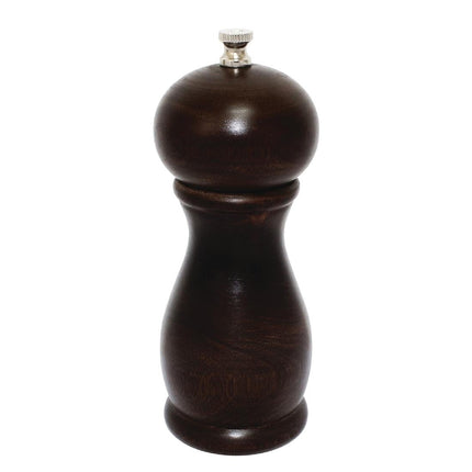 Adjustable Ceramic Pepper and Salt Mill | Olympia Wooden 15.3cm