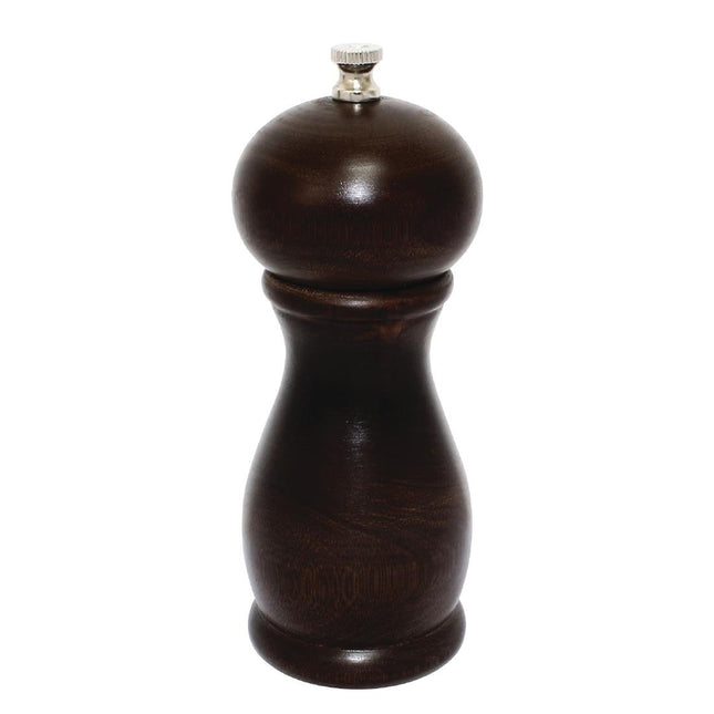 Adjustable Ceramic Pepper and Salt Mill | Olympia Wooden 15.3cm