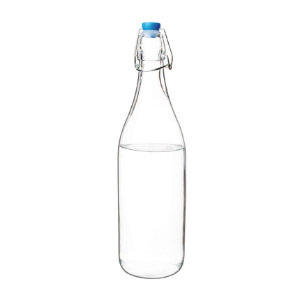 Olympia Glass Water Bottles 1L | 6 Pieces | Dishwasher Safe | Swing Top 6