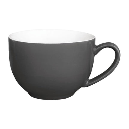 Olympia Café Cappuccino Cups Dark Grey Porcelain 340ml