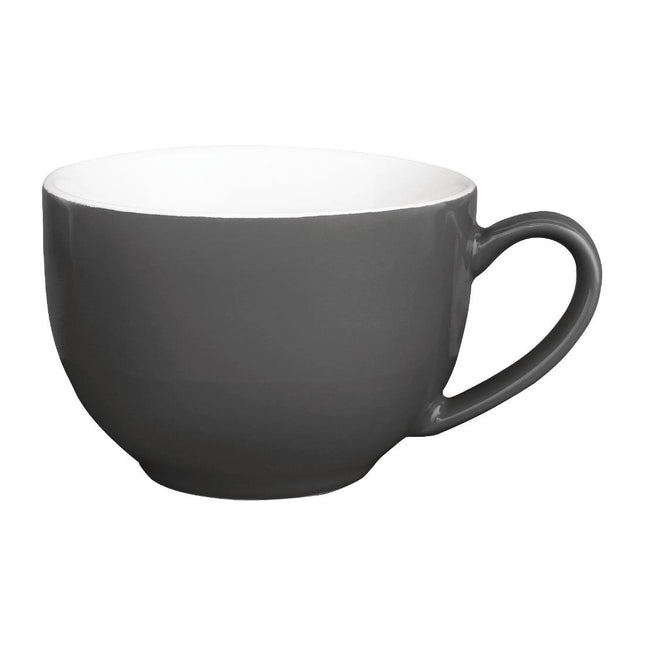 Olympia Café Cappuccino Cups Dark Grey Porcelain 340ml