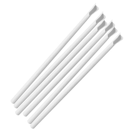 Compostable Paper Spoon Straws 8mm x 210mm | Fiesta White 2