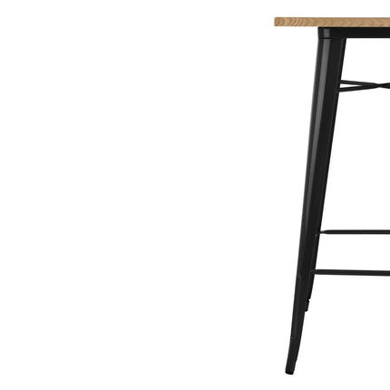 Bistro Bar Table with Black Wooden Top | Bolero 3