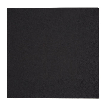 Recyclable 3-Ply Black Dinner Napkins 40x40cm 1/4 Fold | Fiesta