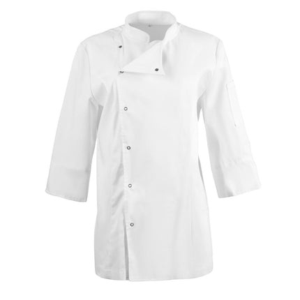 Tailored Women's Chef Jacket with Three-Quarter Sleeves and Ventilation | Whites | L 4