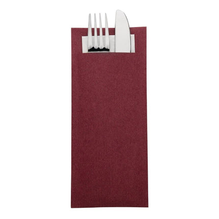 Cutlery Pouch with White Napkin | Europochette Burgundy 2