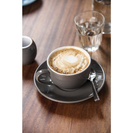 Olympia Café Cappuccino Cups Dark Grey Porcelain 340ml 5