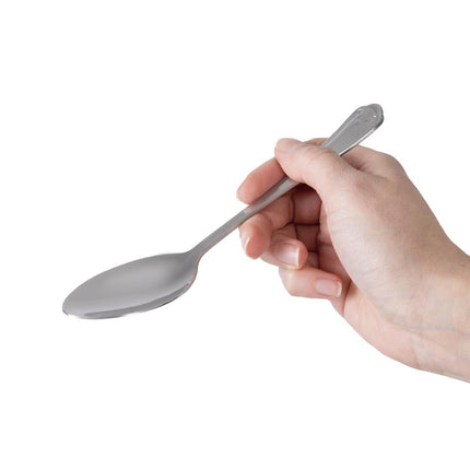Dessert Spoons | Olympia Jesmond | 12 Pieces | Polished 18/0 Stainless Steel with Shell Pattern Handle 3