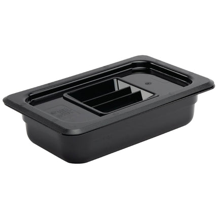 Polycarbonate Black Container GN 1/4 65mm | Vogue 2