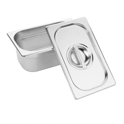 Vogue GN 1/9 Food Pan Set with Lids (6 Pieces)