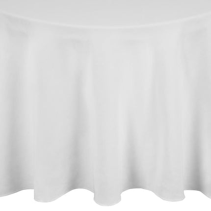 Round Heavyweight Polyester Tablecloth | Mitre Essentials Occasions | 280cm Diameter | White