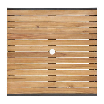 Industrial Steel and Acacia Wood Square Table 80cm | Bolero 7