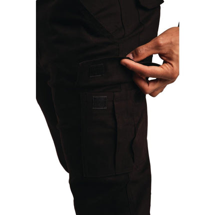 Slim Fit Stretch Cargo Pants Black Size 32 3