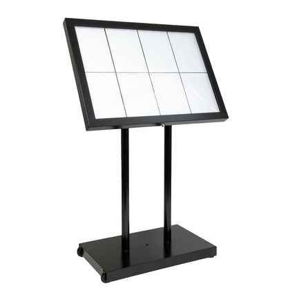 Securit Teak Black Coated LED Information Display 8xA4 with Mast and Base 3