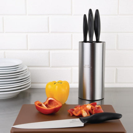 5-Piece Kitchen Knife Set with Block | Nisbets Essentials | Stainless Steel 2
