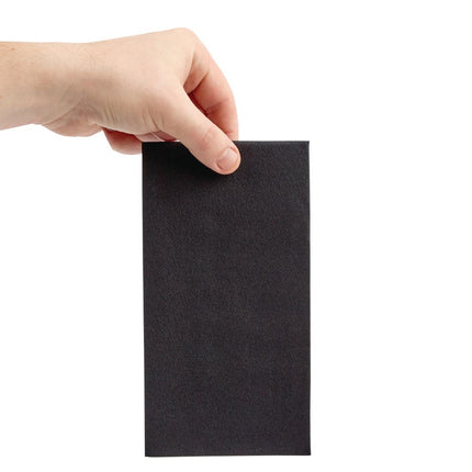 Recyclable Premium Airlaid 1/8 Fold Dinner Napkins Black 40x40cm | Fiesta (Pack 500) 3