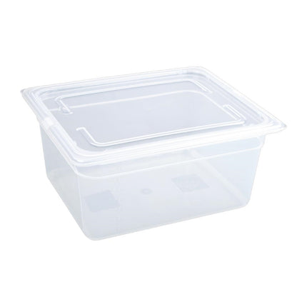 Vogue Polypropylene GN 1/2 Container with Lid | 15cm Depth | 325x265mm 7