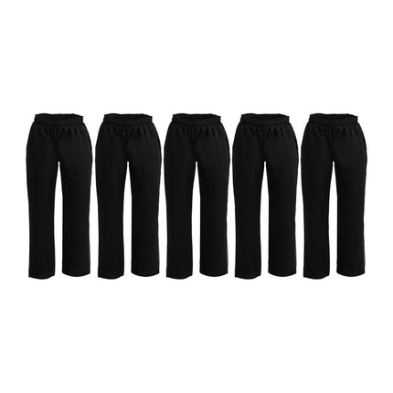 Chef Trousers Polycotton Black S (5-Pack) | Whites Vegas