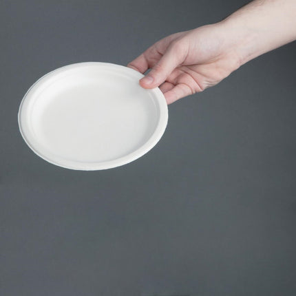Compostable Bagasse Plates 17.9cm | Fiesta | Set of 50 4