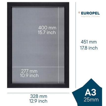 Click Frame A3 Matte Black 25mm | Europel 4
