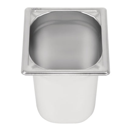 Stainless Steel GN 1/6 Container 200mm Depth | Vogue | 176x162mm 2