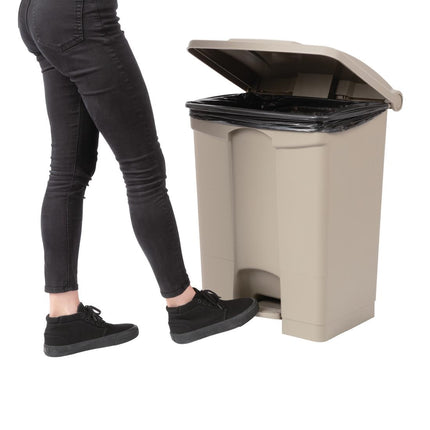 65L Pedal Bin with Airtight Lid | Jantex Beige 4