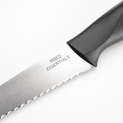 5-Piece Kitchen Knife Set with Block | Nisbets Essentials | Stainless Steel 6