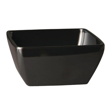 Square Black Melamine Bowl 19x19cm | APS Pure