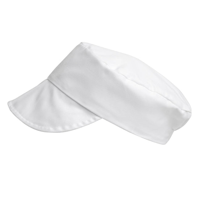 White Bakers Cap | Polyester/Cotton Blend | Universal Size 2
