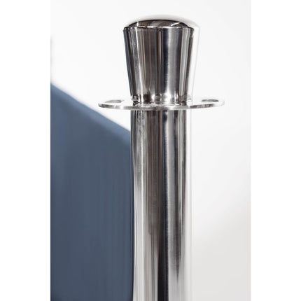 Stainless Steel Crowd Control Stanchion with Flat Knob | Bolero 3