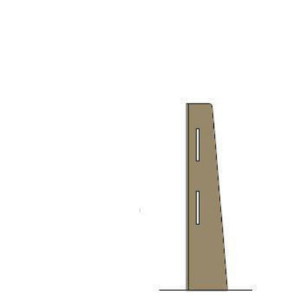 Corner Support Stand Light Oak for Counter Screen 860 x 200mm | Bolero