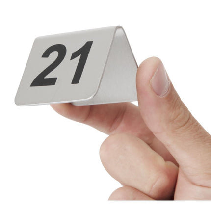 Stainless Steel Table Numbers 21-30 | Olympia | 10 Pieces 3