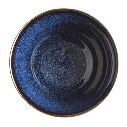 Midnight Blue Reactive Glaze Footed Bowls 115mm | Olympia Luna | Stoneware 6