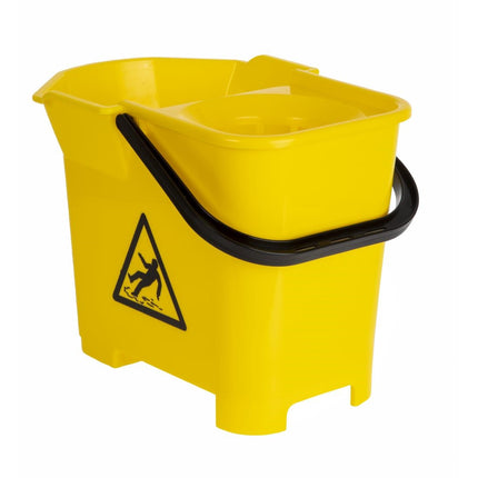 Color-Coded Yellow Mop Bucket | Jantex | Polypropylene | 16L Capacity 3