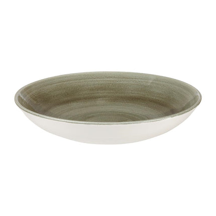 Coupe Bowl Burnished Green Stonecast Patina | Churchill | 24.8cm