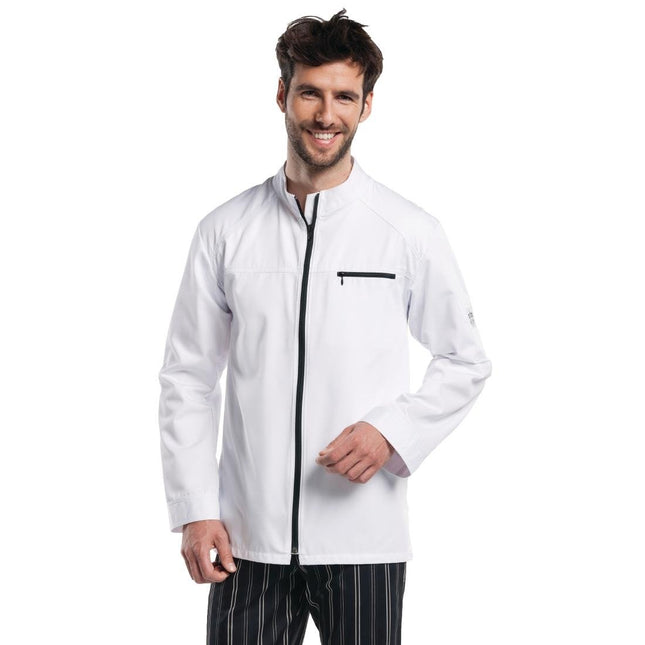 White Zip Chef Jacket | Chaud Devant Modena XXL