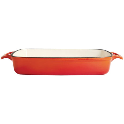 Rectangular Cast Iron Oven Dish 2.8L | Vogue | Orange