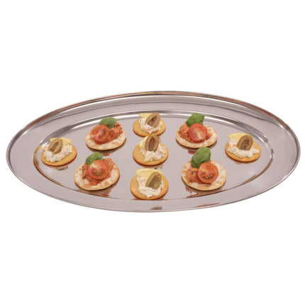 Oval Stainless Steel Serving Platter 45cm | Olympia 6