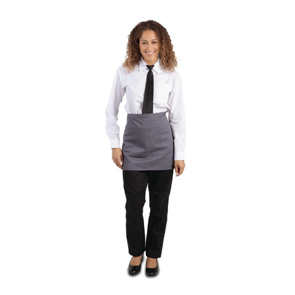 Short Grey Bib Apron | Whites 10
