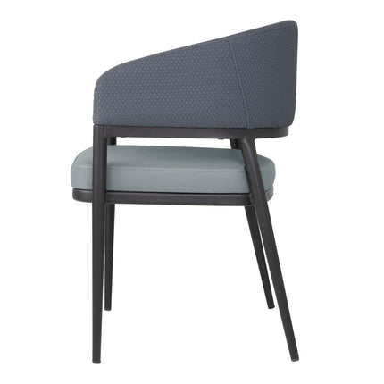 Padded Indoor Dining Chairs | Bolero Meridian Stone Grey Blue 4