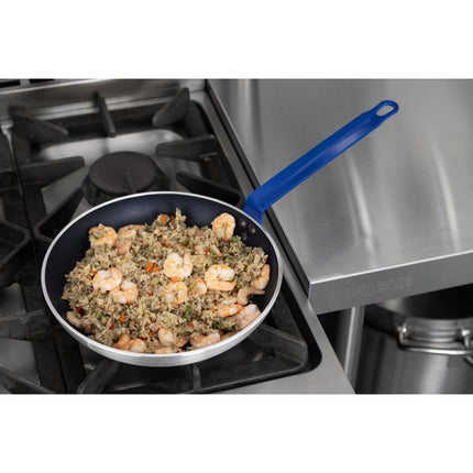 Aluminium Non-Stick Frying Pan 28cm | Hygiplas | Teflon Platinum Plus | Blue Handle 6