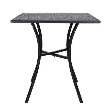 Square Steel Bistro Table Black 70cm | Bolero 2