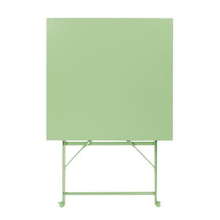 Square Steel Folding Table Light Green 600mm | Bolero 2