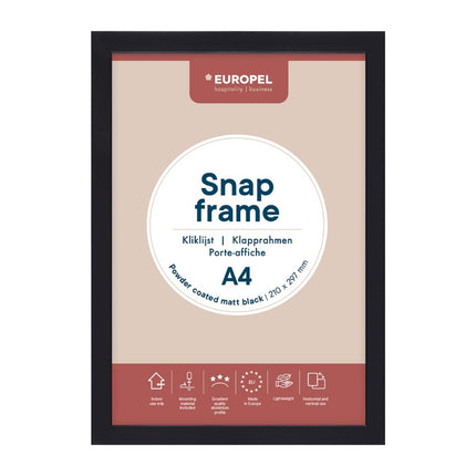 Folding Frame A4 Matte Black 25mm | Europel