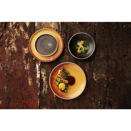 Round Canvas Plates with Narrow Rim Rust Orange 26.5cm | Olympia 9
