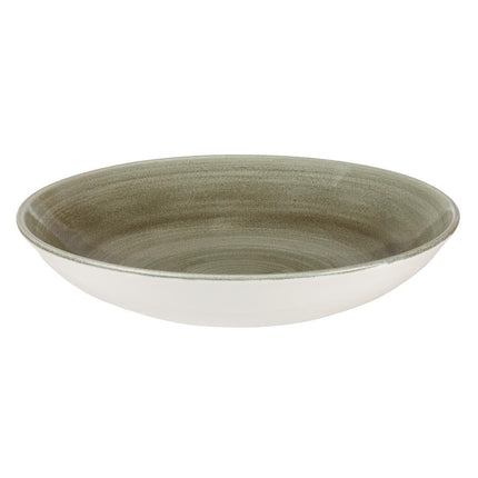 Stonecast Patina Burnished Green Evolve Coupe Bowl 18.4cm | Churchill 2