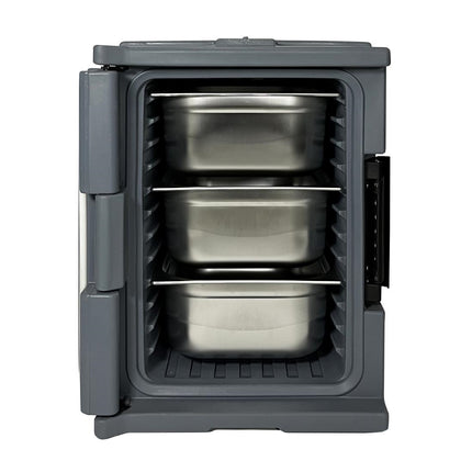 Heavy-Duty Thermo-Box 600 Front-Loading Food Transport Box Black | Vogue | 465x610x630mm 8