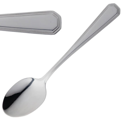 Dessert Spoons Polished 18/0 Stainless Steel | Olympia Monaco | 12 Pieces