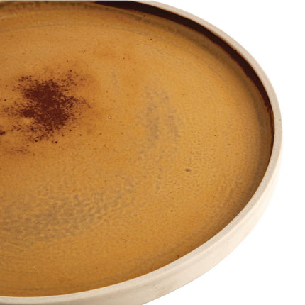 Flat Round Canvas Plates Rust Orange 25cm | Olympia 4