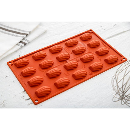 Mini Madeleine Silicone Baking Mold 20 Cavities | Pavoni Formaflex | 1.1cm Deep 8